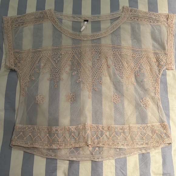 Free People Sheer Blouse - Picture 1 of 3